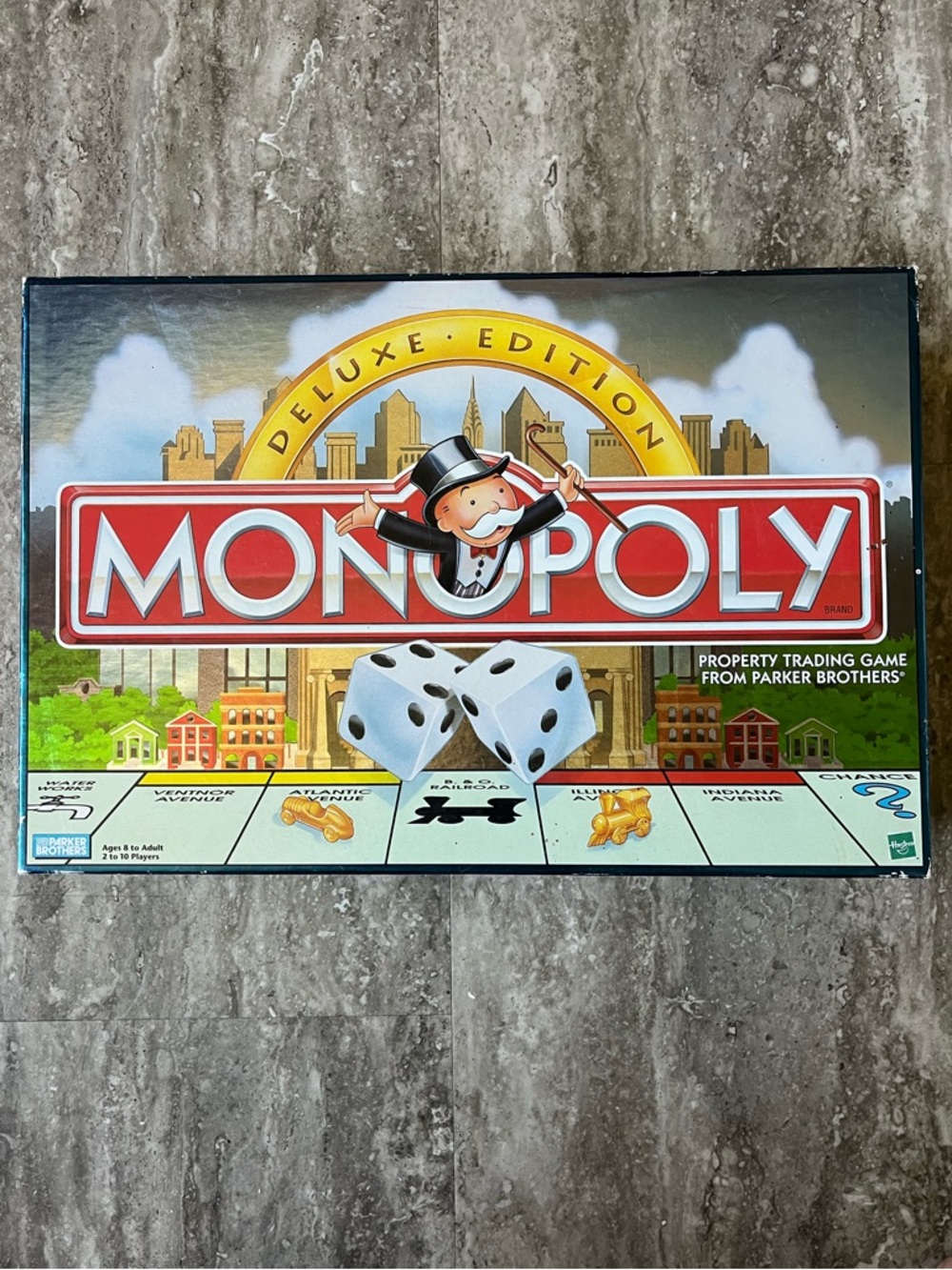 Hasbro Monopoly Deluxe Edition Board Game - Red, White, Gold